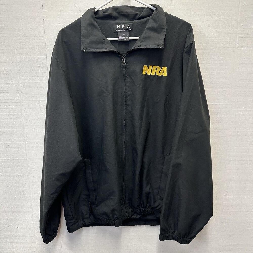 NRA National Rifle Association Black Jacket Windbreaker Eagle XL X-Large